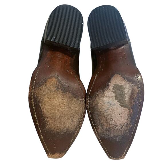 Frye Vintage Daisy Dukes Brown Leather Pointed Toe Cowgirl Boots Size 7.5 - Picture 8 of 10